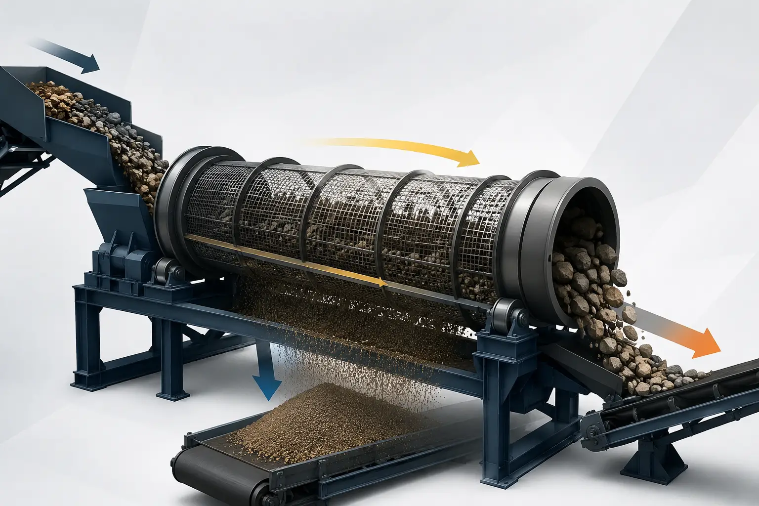 How a Heavy Duty Trommel Screen Machine Works