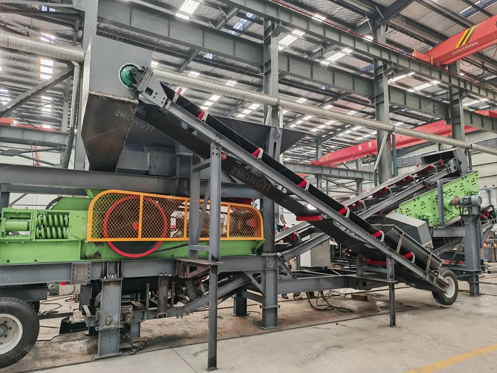 Tire-mounted Jaw Crusher Mobile Plant