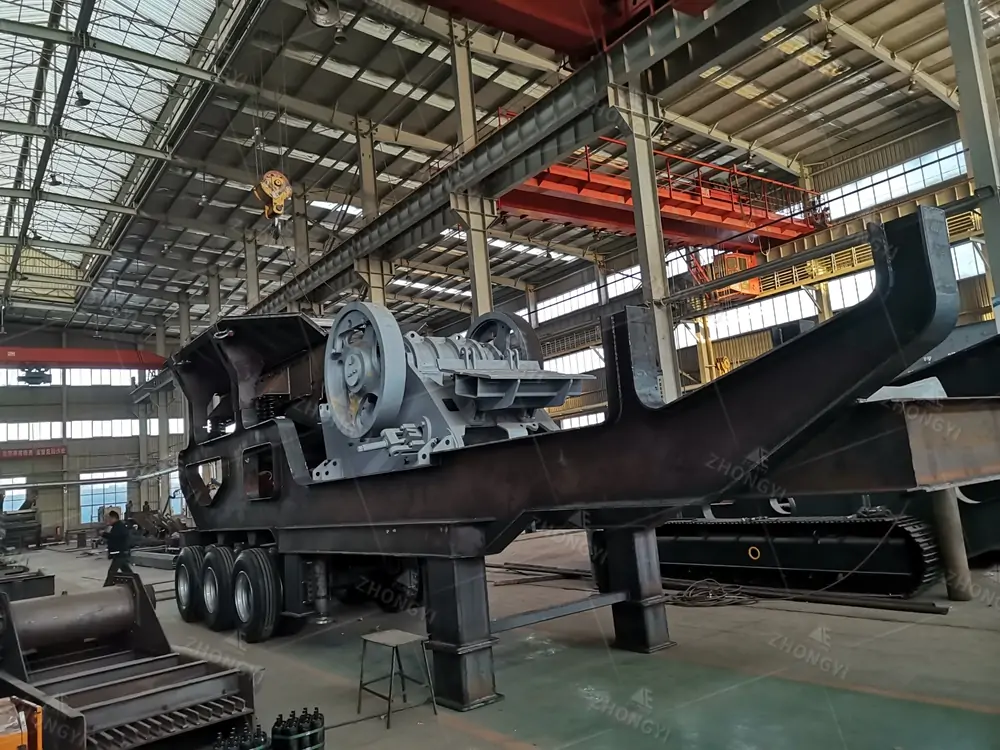 Tire-mounted Jaw Crusher Mobile Plant