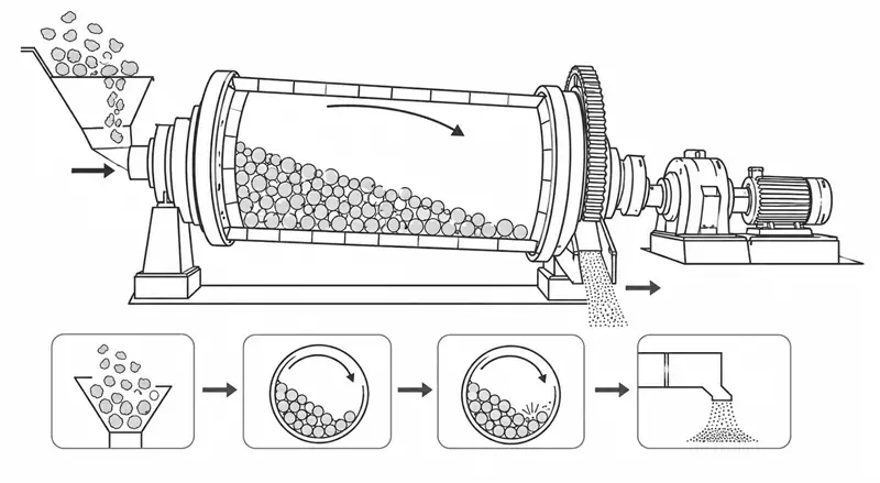 Working Principle of Ceramic Ball Mill