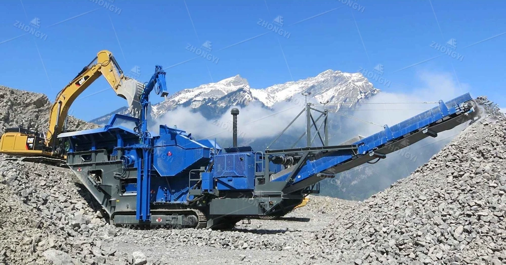 Zhongyi Mobile Crusher Plant at Project Site (1)