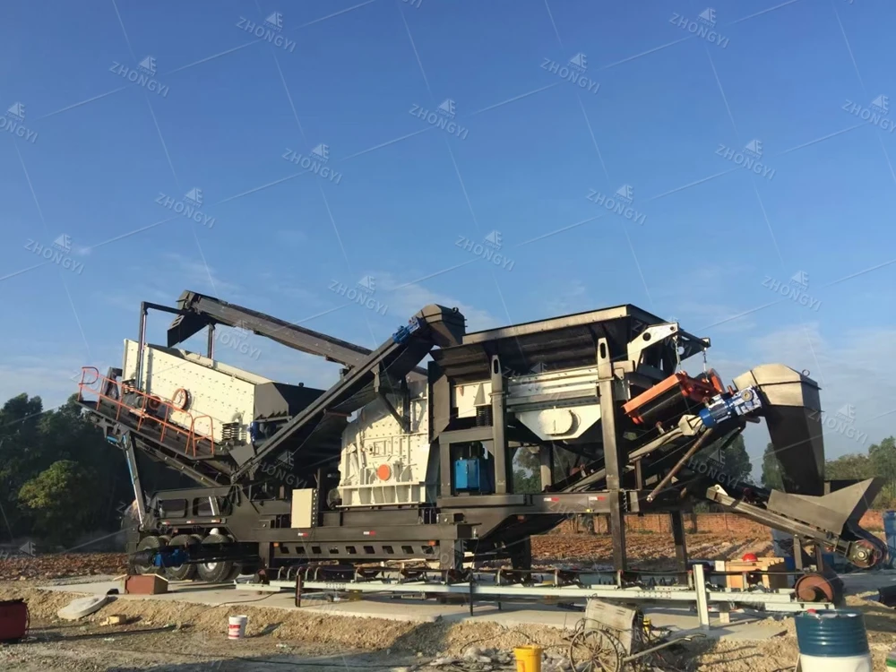 Zhongyi Mobile Crusher Plant at Project Site (1)