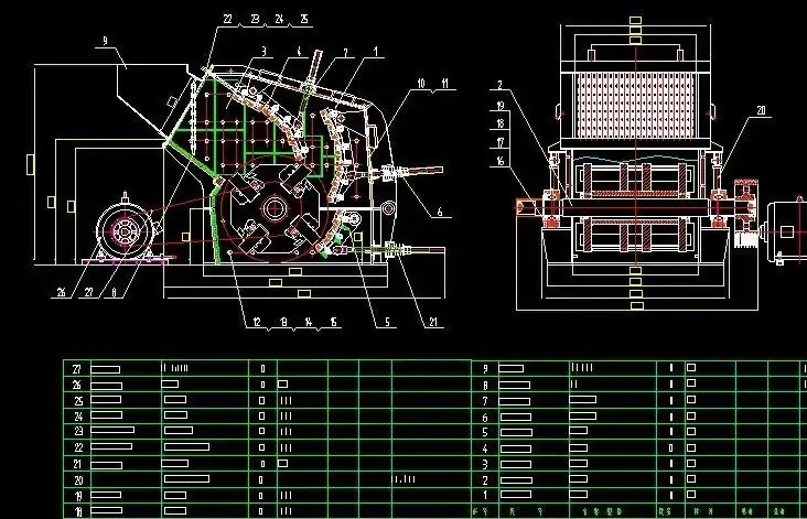 European Impact Crusher Drawing