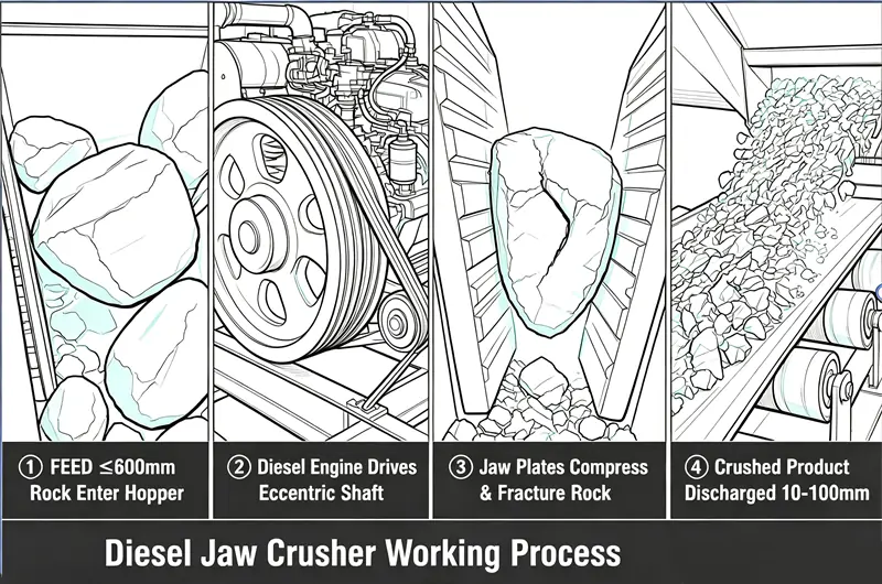 Diesel Jaw Crusher Works