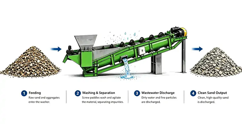 How a Spiral Sand Washer Works