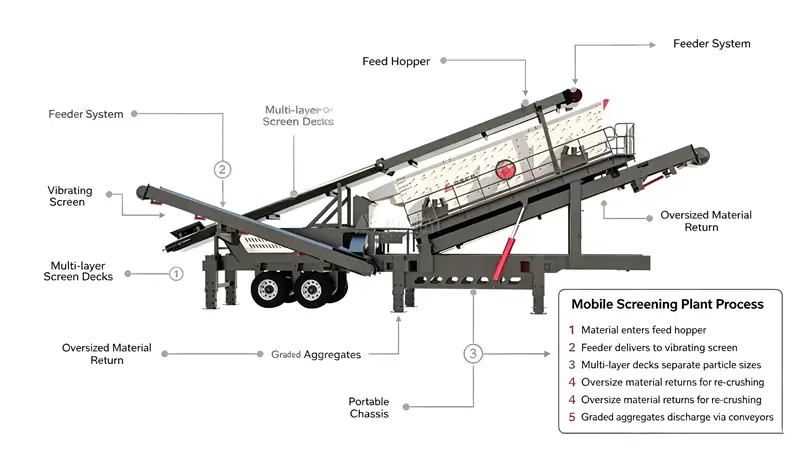 Mobile Aggregate Screening Plant Work