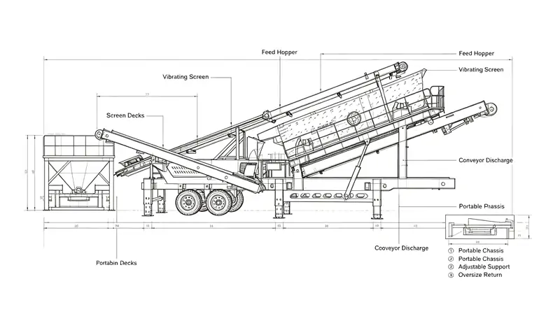 Mobile Aggregate Screening Plant Work