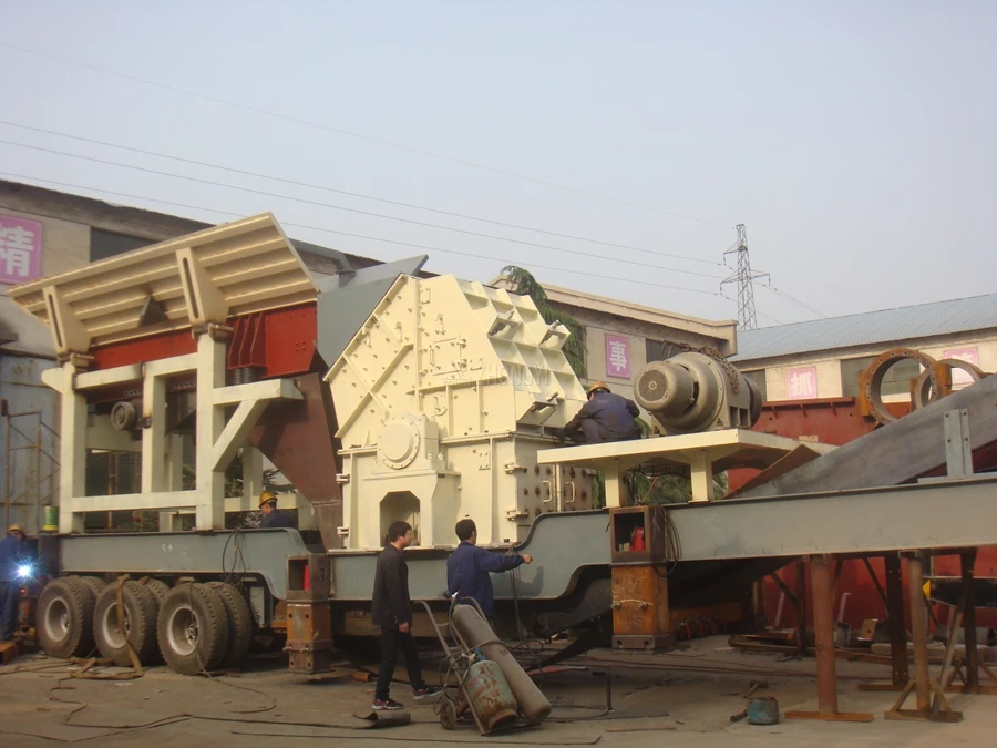 mobile heavy hammer crusher plant