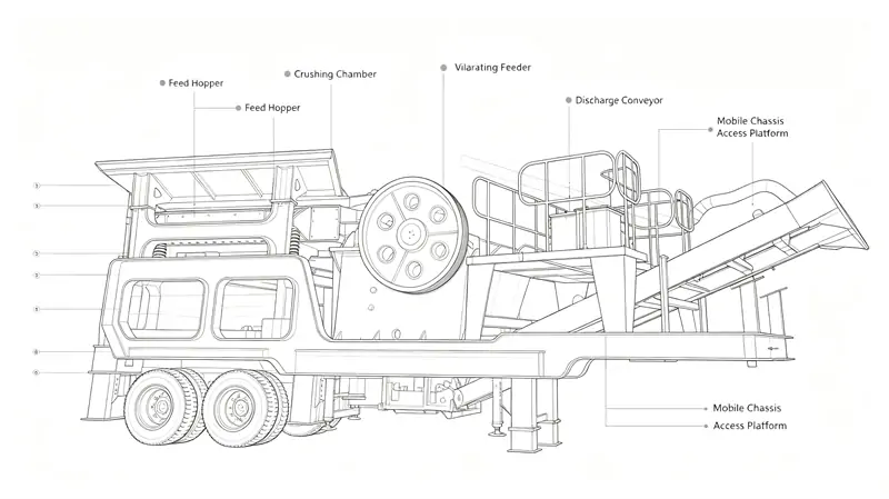mobile heavy hammer crusher plant