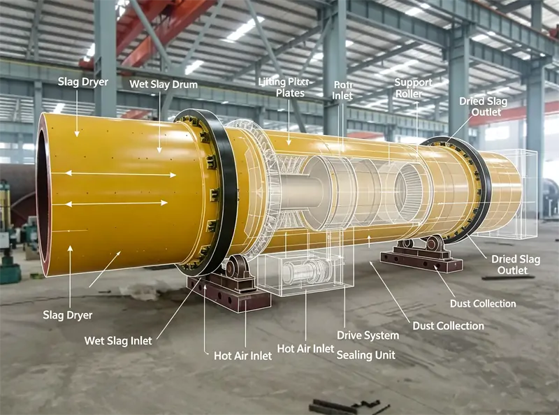 Slag Dryer Working Principle and Structure