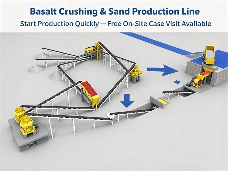Inner Mongolia 1 Million m³ Basalt Crushing & Sand Making Production Line